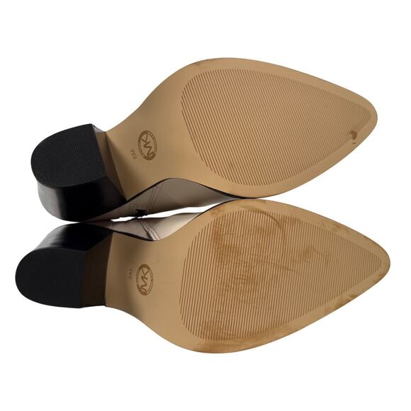 Michael Michael Kors Dover Heeled Bootie Womens 8 M Light Cream Leather Zip up - Picture 11 of 16